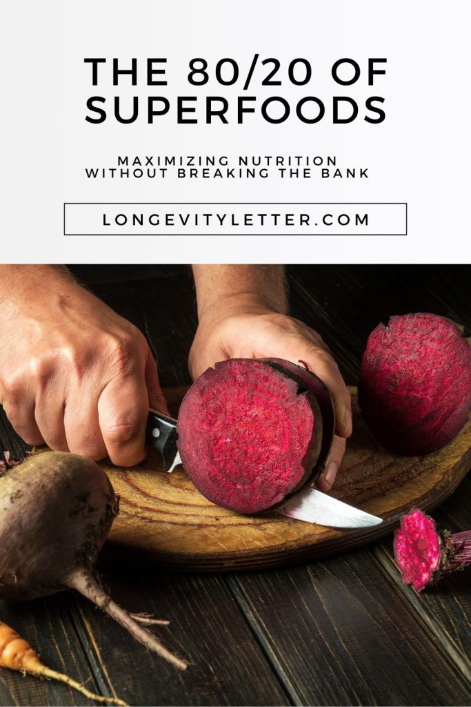 Fresh beetroot, a powerful superfood packed with nutrients for optimal health and longevity among the 80/20 of superfoods