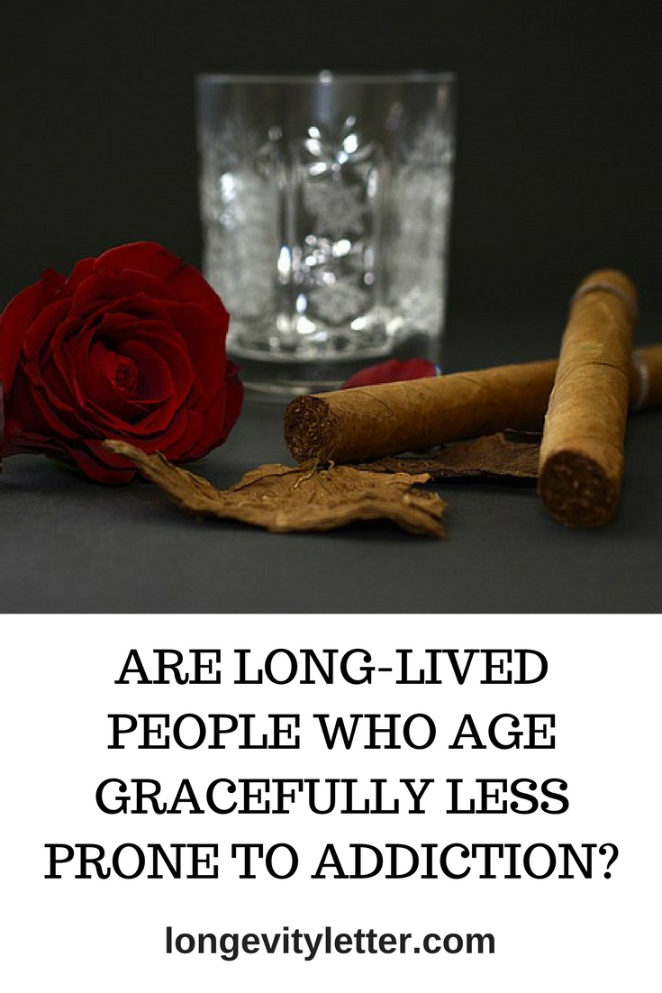 Are long-lived people who age gracefully less prone to addiction?